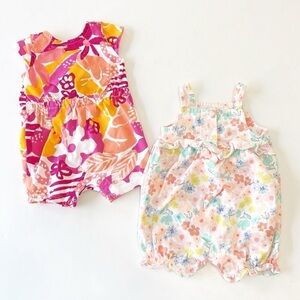 Carter’s baby girls floral rompers